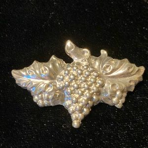 Silver Bunch of Grapes Brooch